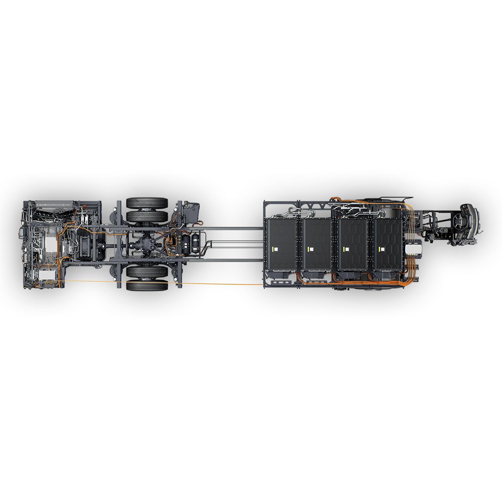 Bus Premium Electric Vehicle Chassis 110KW Rated Power, 5000 to 12000 RPM Motor-Assisted Braking Precision Drive Motor